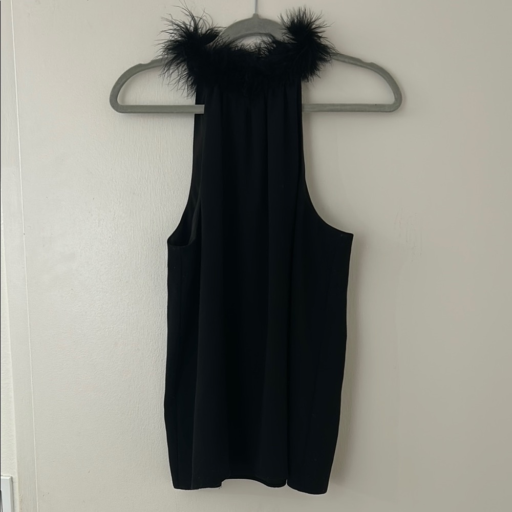 TRINA TURK Feather Trim Top